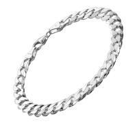 trendor Bracciale da uomo, argento 925, catena a maglia barbazzale 23 cm | Bracciale in argento sterling, gioielli da uomo in argento, bracciale in argento con finitura lucida, prodotto in Germania