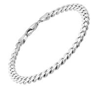 trendor Bracciale da uomo, argento sterling 925, catena a maglia barbazzale piena, larghezza 5,4 mm, 21042