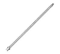 trendor Bracciale da uomo, argento sterling 925, ossidato, 21 cm | Un gioiello dall'aspetto sorprendente, catena a maglia barbazzale, larghezza 7 mm, 21809