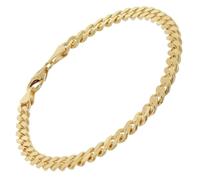 trendor Bracciale da uomo in argento 925 placcato oro, 23 cm | gioielli da braccio maschili per uomo, bracciale a catena a maglia barbazzale 5,4 mm 21044