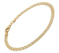trendor Bracciale in argento 925 placcato oro con chiusura a doppia sicurezza, 3,9 mm, codice 21038