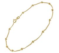 trendor Cavigliera da donna, argento sterling 925, placcata oro