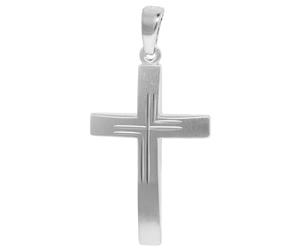 trendor Ciondolo a forma di croce da uomo, in argento 925, 27 x 16 mm, bellissimo gioiello con diamanti per uomo, elegante gioiello in argento, 21556