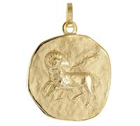 trendor Ciondolo con segno zodiacale Ariete, argento sterling placcato oro | Un gioiello per uomo e donna, un'idea regalo senza tempo