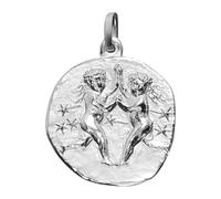 trendor Ciondolo con segno zodiacale Gemelli, argento sterling 925,