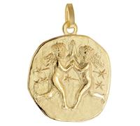 trendor Ciondolo con segno zodiacale Gemelli, argento sterling placcato oro