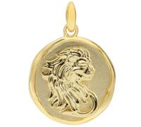 trendor Ciondolo con segno zodiacale Leone argento sterling placcato oro
