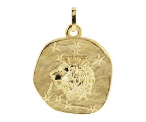trendor Ciondolo segno zodiacale Leone, argento sterling 925, placcato oro, | Un bellissimo gioiello per donne e uomini, un'elegante idea regalo