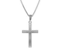 trendor Collana con croce per bambini, argento 925, 79602 38 cm
