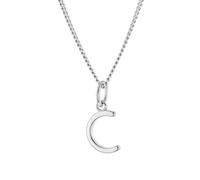 trendor Collana da donna con ciondolo a lettera C, in argento 925, elegante gioiello da donna, alla moda, ottima idea regalo, 15210-C