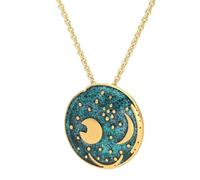 trendor Collana da donna con il disco celeste di Nebra, argento, verde/oro