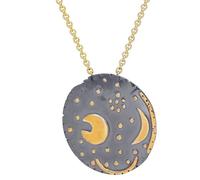 trendor Collana da donna Disco celeste di Nebra argento nero/oro 45 cm