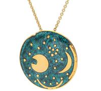 trendor Collana da donna, Disco celeste di Nebra Argento verde/oro 60 cm