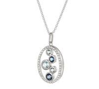 trendor Collana da donna in argento 925 con pendente in topazio 45 cm