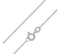 trendor Collana da donna in argento 925 rodiato con ancora fine, 45 cm, Argento sterling, Non pietra preziosa