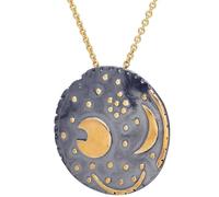 trendor Collana da donna Nebra Sky Disc Argento nero/oro ⌀ 30 mm 21451 | Un gioiello alla moda per donna, un'idea regalo magica