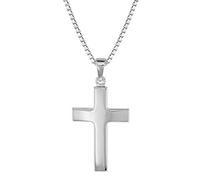trendor Collana da uomo con croce, 27 mm, argento sterling 925, 08474-45
