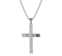 trendor Collana da uomo con croce, argento 925, 08480-60 60 cm