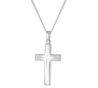 trendor Collana da uomo con croce in argento 925, 24 mm, gioiello intramontabile per uomo, elegante collana e gioielli maschili in argento, 21170