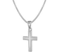 trendor Collana per bambini con ciondolo a croce, argento 925 38 cm