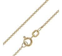 trendor Collana per ciondolo, in argento 925, placcata in oro, 1,3 mm, con anello intermedio, 21835, 40 cm, Argento sterling, Non pietra preziosa