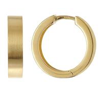 trendor Orecchini a cerchio, argento 925, placcati oro, cerchi con cerniera