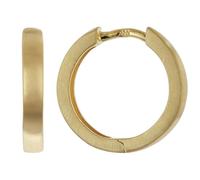 trendor Orecchini a cerchio, argento sterling 925, placcati oro opaco, | Orecchini da donna e da uomo orecchini a cerchio con cerniera argento sterling, regalo per lei e per lui, cerchi con cerniera