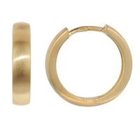 trendor Orecchini a cerchio con cerniera, argento sterling 925 placcati oro | Orecchini in argento sterling per donna e uomo, un'idea regalo per lei e per lui