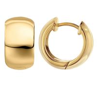 trendor Orecchini a cerchio da donna, argento sterling 925, placcati oro