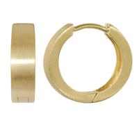 trendor Orecchini a cerchio piccoli, argento sterling 925, placcati oro, Ø 14,5 mm, 21702