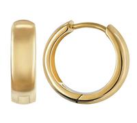 trendor Orecchini a cerchio unisex, argento sterling 925, placcati oro