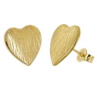 trendor Orecchini a cuore da donna, argento 925, placcati oro, 21995