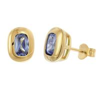 trendor Orecchini a lobo da donna, argento sterling 925, placcati oro | Orecchini da donna in argento sterling placcato oro, orecchini da donna con zirconi cubici,
