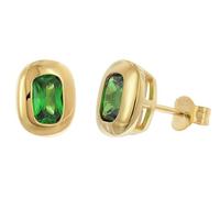 trendor Orecchini a lobo da donna, argento sterling, placcati oro, zirconi | Orecchini da donna in argento sterling placcato oro, orecchini da donna con zirconi cubici