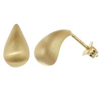 trendor Orecchini da donna, a lobo, in argento sterling 925, placcati oro, | Orecchini eleganti da donna a forma di goccia tridimensionale