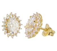 trendor Orecchini da donna, argento sterling 925, placcati oro