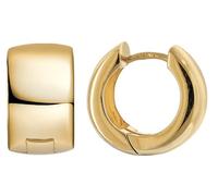 trendor Orecchini da donna, argento sterling 925, placcati oro, lucidi | Orecchini classici da donna, in argento sterling, eleganti e a cerchio, un'ottima idea regalo