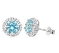 trendor Orecchini da donna in argento 925 con zirconi cubici blu, modello 21359-02