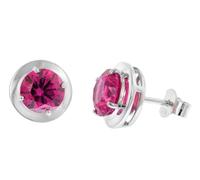 trendor Orecchini da donna in argento 925 con zirconi cubici, colore rosso rubino, modello 21362-08