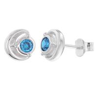 trendor Orecchini da donna in argento 925 con zirconi e zaffiri blu 21422-05