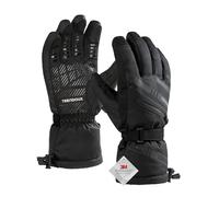 TRENDOUX Guanti Sci Donna, Guanti Uomo Invernali Termici, Guanti Touch Screen Invernali Donna Riscaldati Sci Snowboard Scooter Running Moto Bici Neve Pile Sport all'Aperto Caldi Impermeabili - Nero S