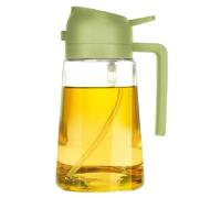 TrendPlain Bottiglia dispenser per olio da 470 ml, con spruzzatore, dispenser 2 in 1 per olio d'oliva e spruzzatore, 470 ml, verde o nero, plastica, riutilizzabile, moderno, per cucinare, insalata,