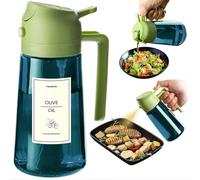 TrendPlain Spruzzino Olio per Friggitrice Aria 470ml, Dosatore Olio 2 in 1, Oliera Spray per Cucina, Insalata e Aceto, Accessori Cucina senza BPA (Verde-2)