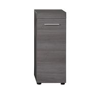 trendteam smart living Cassettiera da Bagno, 30 x 76 x 30 cm, in melamina, Colore Fumo, Argento fumé