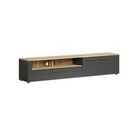 trendteam smart living - Esteban - Mobile TV - Antracite/Evoke - 210 x 43 x 41 cm (L x A x P) - Elegante mobile TV con manici neri - antigraffio