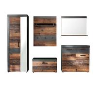 trendteam smart living IndyGD:Ko.GraphitGrauMatera, Fr.Old Wood, ABS.Graphit Grau Matera-NB,GD-Kombination Arredamenti, Bianco, Taglia unica