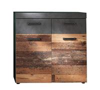 trendteam smart living IndyGD:Ko.GraphitGrauMatera, Fr.Old Wood, ABS.Graphit Grau Matera-NB,GD-Schuhschrank Arredamenti, Bianco, Taglia unica