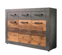 trendteam smart living IndyGD:Ko.GraphitGrauMatera, Fr.Old Wood, ABS.Graphit Grau Matera-NB,Kommode Arredamenti, Bianco, Taglia unica