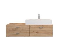 trendteam smart living - Mobile sottolavabo - Bagno - Geo - Dimensioni di montaggio (L x A x P) 140 x 50 x 53 cm - Colore rovere Artisan - 175134192