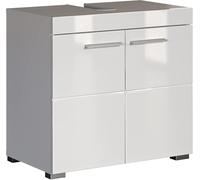 trendteam smart living Mobili, Derivato del Legno, Bianco/Bianco (Alta lucentezza), 60 x 56 x 34 cm